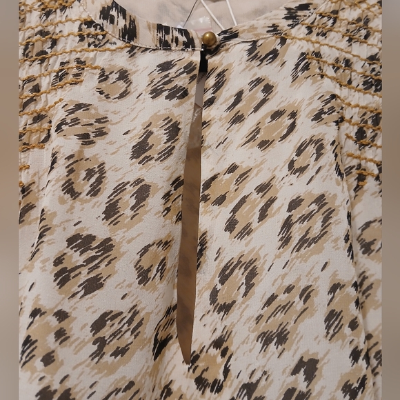 NWT Joie Leopard Print Silk Tank Corie Blouse Cappuccino Layering Size Medium - Picture 10 of 12